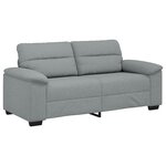 vidaXL Canapé à 2 places gris clair 140 cm tissu