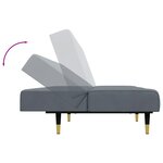 vidaXL Ensemble de canapés 2 Pièces gris foncé velours