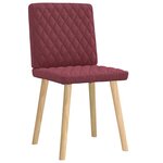 vidaXL Chaises à manger lot de 2 rouge bordeaux tissu