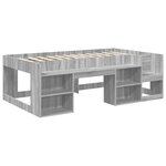 vidaXL Cadre de lit pour enfants avec rangement Sonoma gris