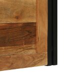 vidaXL Boîte de Rangement Marron et noir 80 x 50 x 50 cm Bois d'acacia