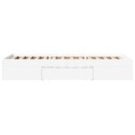 vidaXL Cadre de lit blanc 90x200 cm bois d'ingénierie