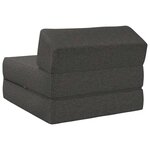 vidaXL Canapé-lit pliable Gris foncé 60 x 70 x 41 cm Tissu