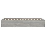 vidaXL Cadre de lit avec tiroirs sans matelas sonoma gris 120x200 cm