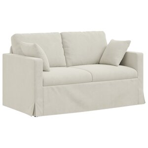vidaXL Canapé Crème 138 x 78 x 80 cm Velours