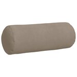 vidaXL Coussins d'accent 2 Pièces Taupe Ø 25 x 70 cm Tissu en microfibre