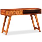 vidaXL Table d'écriture Bois massif de Sesham 118 x 50 x 76 cm