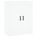 vidaXL Buffet haut Blanc 69 5x34x180 cm Bois d'ingénierie