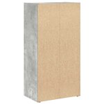 vidaXL Bibliothèque gris béton 40x24x77 cm bois d'ingénierie