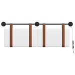 vidaXL Tête de lit suspendue Avec lumière LED Blanc PU antique