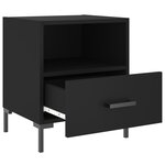 vidaXL Tables de chevet 2 Pièces noir 40x35x47 5 cm bois d’ingénierie