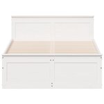 vidaXL Cadre de lit sans matelas avec tête de lit blanc 135x190 cm pin