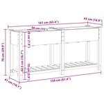vidaXL Cache-pot de jardin avec étagère Beige 161 x 43 x 76.5 cm