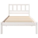 vidaXL Cadre de lit Blanc 80 x 200 cm Bois massif en pin