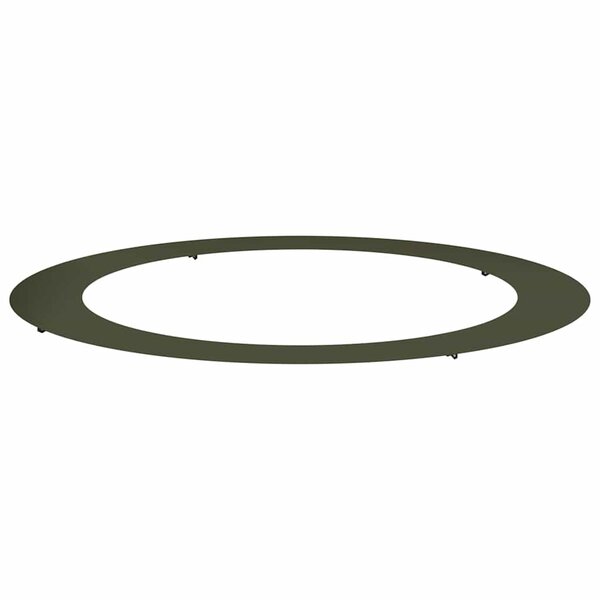 vidaXL Anneau d'arbre plat   vert olive  Ø90/120 cm en acier.