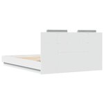 vidaXL Cadre de lit avec tête de lit blanc 120x200cm bois d'ingénierie