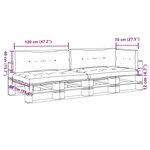 vidaXL Coussins de palette lot de 5 noir tissu