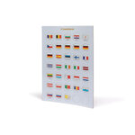 Chips drapeaux pour identifier collection des capsules 2 euros.