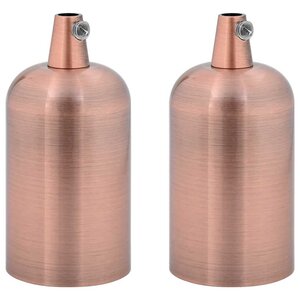 vidaXL Douilles de lampe 2 Pièces bronze rouge E27