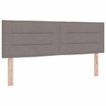 vidaXL Lit à ressorts avec tête de lit Taupe 140 x 190 cm tissu