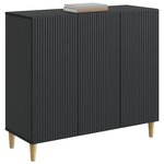 vidaXL Buffet Noir 89 x 34 5 x 80 cm Bois d'ingénierie