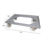 Pack and Move - Lot Bacs Gerbables 20L 40L 60L x 1 - Charge 20 kg - 1 Chariot Transport à Roulettes - Déménagement et Transport - Réutilisable