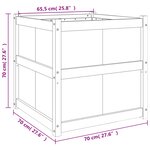 vidaXL Jardinière blanc 70x70x70 cm bois de pin massif