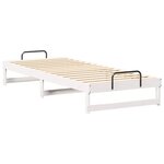 vidaXL Cadre de lit Blanc 100 x 220 cm Pin massif