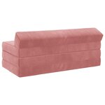 vidaXL Canapé-lit pliable Rose 120 x 60 x 49 cm Tissu