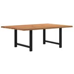 vidaXL Table à manger marron clair bois de chêne massif rectangulaire