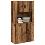 vidaXL Haut Armoire Bois ancien 80 x 33 x 150 cm Bois d'ingénierie