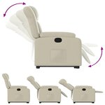 vidaXL Fauteuil inclinable Crème Similicuir