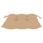 vidaXL Chaises de jardin lot de 6 et coussins beige bois teck solide