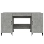Bureau table poste de travail meuble d'ordinateur informatique étude 140 x 50 x 75 cm bois d'ingénierie gris 02_0023834