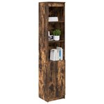 vidaXL Buffet haut chêne fumé 37 5x35x180 cm bois d'ingénierie