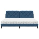 vidaXL Lit avec matelas bleu 180x200 cm tissu