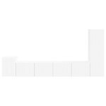 vidaXL Ensemble meuble TV Montage mural 3 Pièces Blanc Bois d'ingénierie