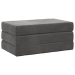vidaXL Canapé-lit pliable 100 x 67 x 45 cm Gris foncé