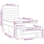 vidaXL Sommier à lattes de lit avec matelas Bleu 90x200 cm Tissu