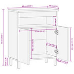 vidaXL Buffet noir 60x33x75 cm bois d'ingénierie