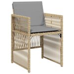 vidaXL Ensemble de salle à manger pour jardin 5 Pièces Beige Poly rotin