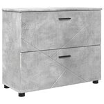vidaXL Ensemble de mobilier de salle de bain 4 Pièces Gris béton