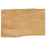 vidaXL Dessus de table 50x40x2 5 cm bord vivant bois massif manguier