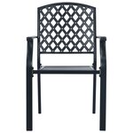 vidaXL Ensemble de chaises de jardin empilables 3 Pièces anthracite