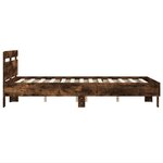 vidaXL Cadre de lit sans matelas chêne fumé 120x190 cm