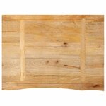 vidaXL Dessus de table à bord vivant 90x60x2 5 cm bois massif manguier