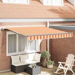 vidaXL Store Rétractable Automatique Jaune et Orange 350x250 cm