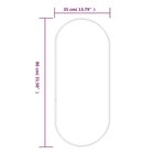 vidaXL Miroir mural Noir 80x35 cm Ovale