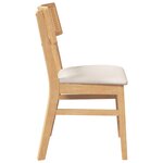 vidaXL Chaises à manger coussins 2 Pièces bois massif caoutchouc