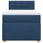 vidaXL Sommier à lattes de lit avec matelas Bleu 80x200 cm Tissu